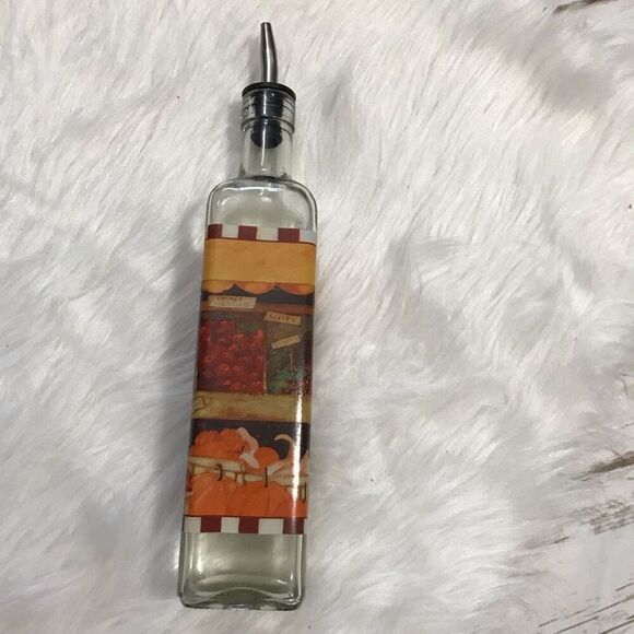 Farmers Market Oil & Vinegar Cruet Decanter Dispenser Bottle - Picture 6 of 13